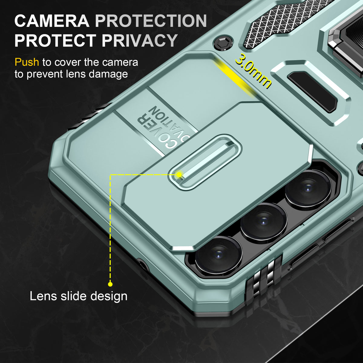 Samsung S23 Plus Case Shockproof Kickstand Hybrid Cover LIGHT GREEN