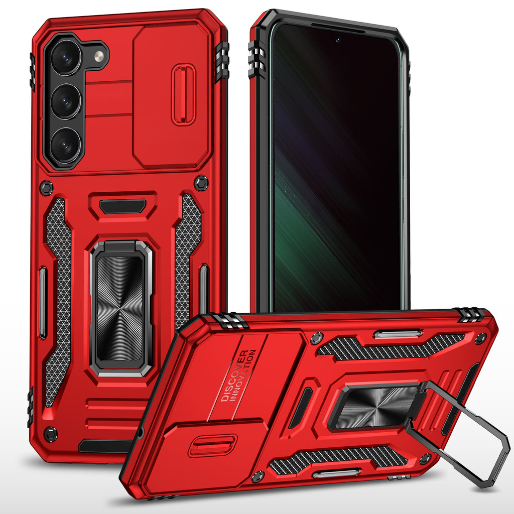 Samsung S23 Plus Case Shockproof Kickstand Hybrid Cover RED
