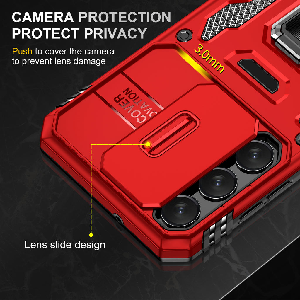 Samsung S23 Plus Case Shockproof Kickstand Hybrid Cover RED
