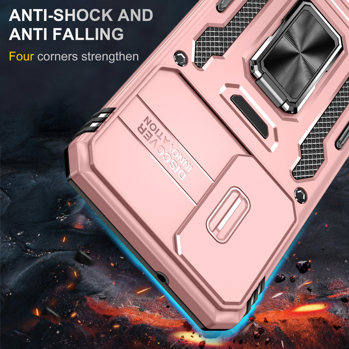 Samsung S23 Case Shockproof Kickstand Hybrid Cover PINK