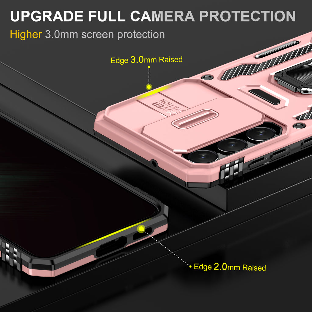 Samsung S23 Case Shockproof Kickstand Hybrid Cover PINK