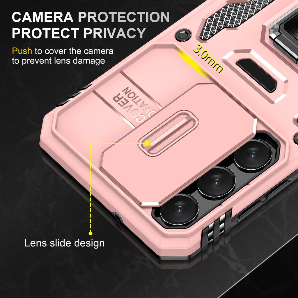 Samsung S23 Case Shockproof Kickstand Hybrid Cover PINK