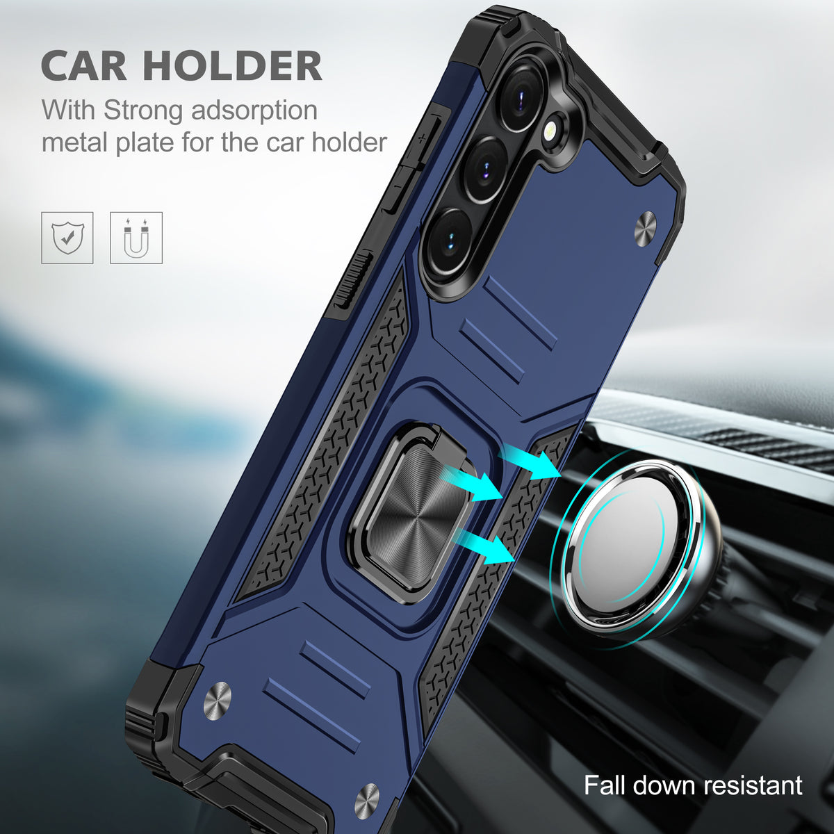 Samsung Galaxy S23 Plus Rugged Tough Case Shockproof Hybrid Cover BLUE