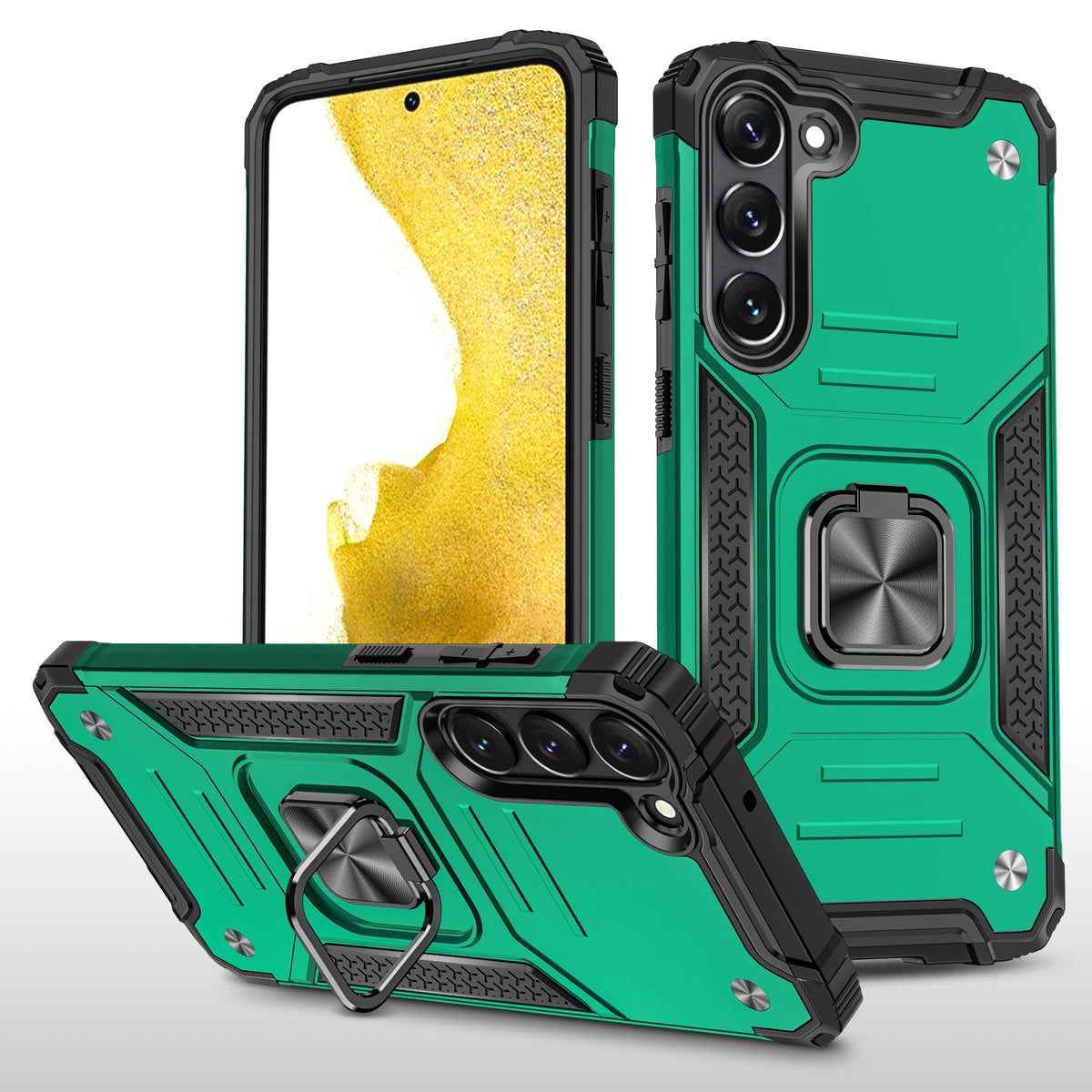 Samsung Galaxy S23 Plus Rugged Tough Case Shockproof Hybrid Cover DARK GREEN