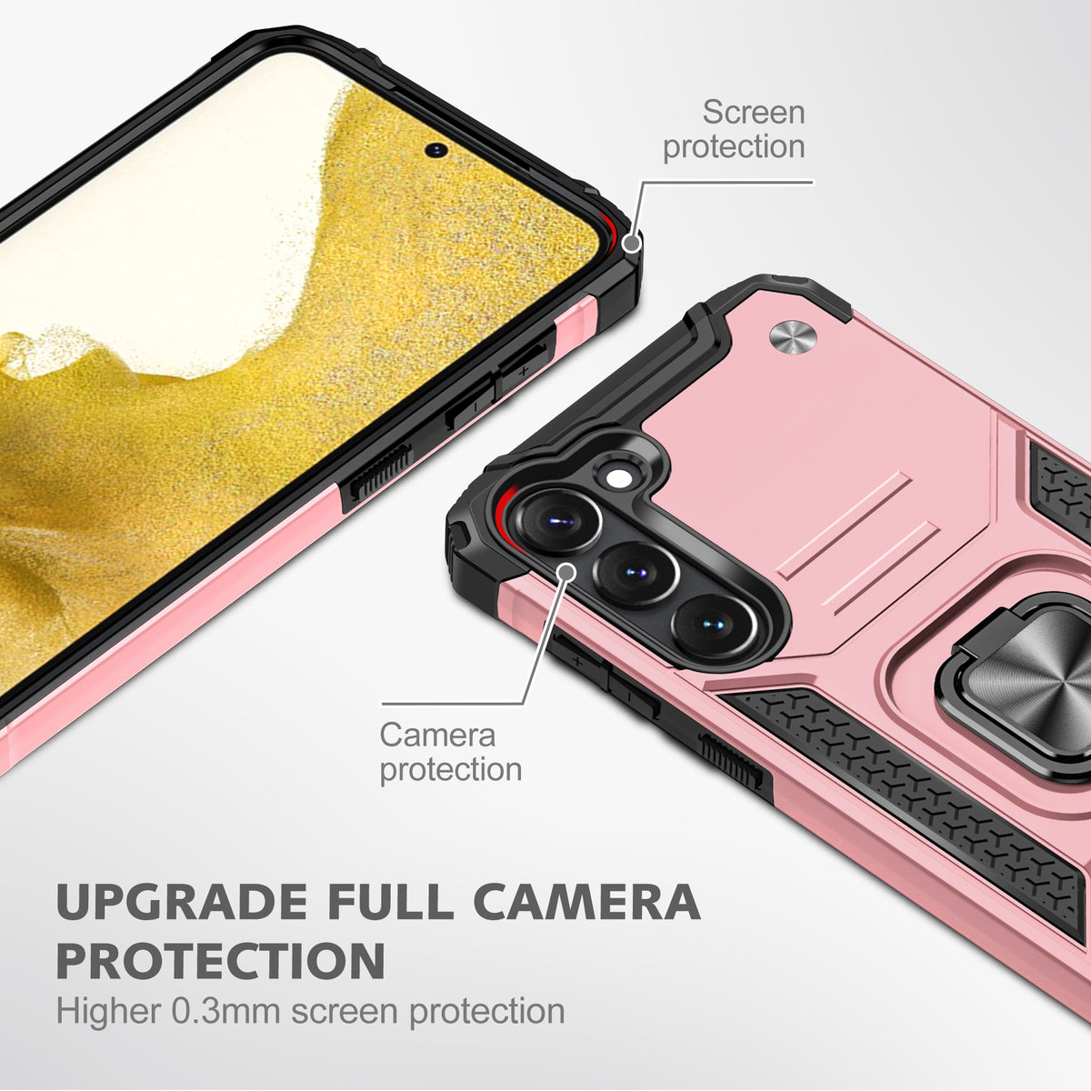 Samsung Galaxy S23 Plus Rugged Tough Case Shockproof Hybrid Cover PINK
