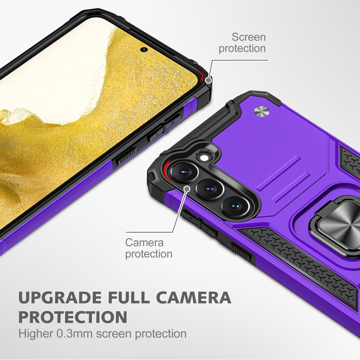 Samsung Galaxy S23 Plus Rugged Tough Case Shockproof Hybrid Cover PURPLE