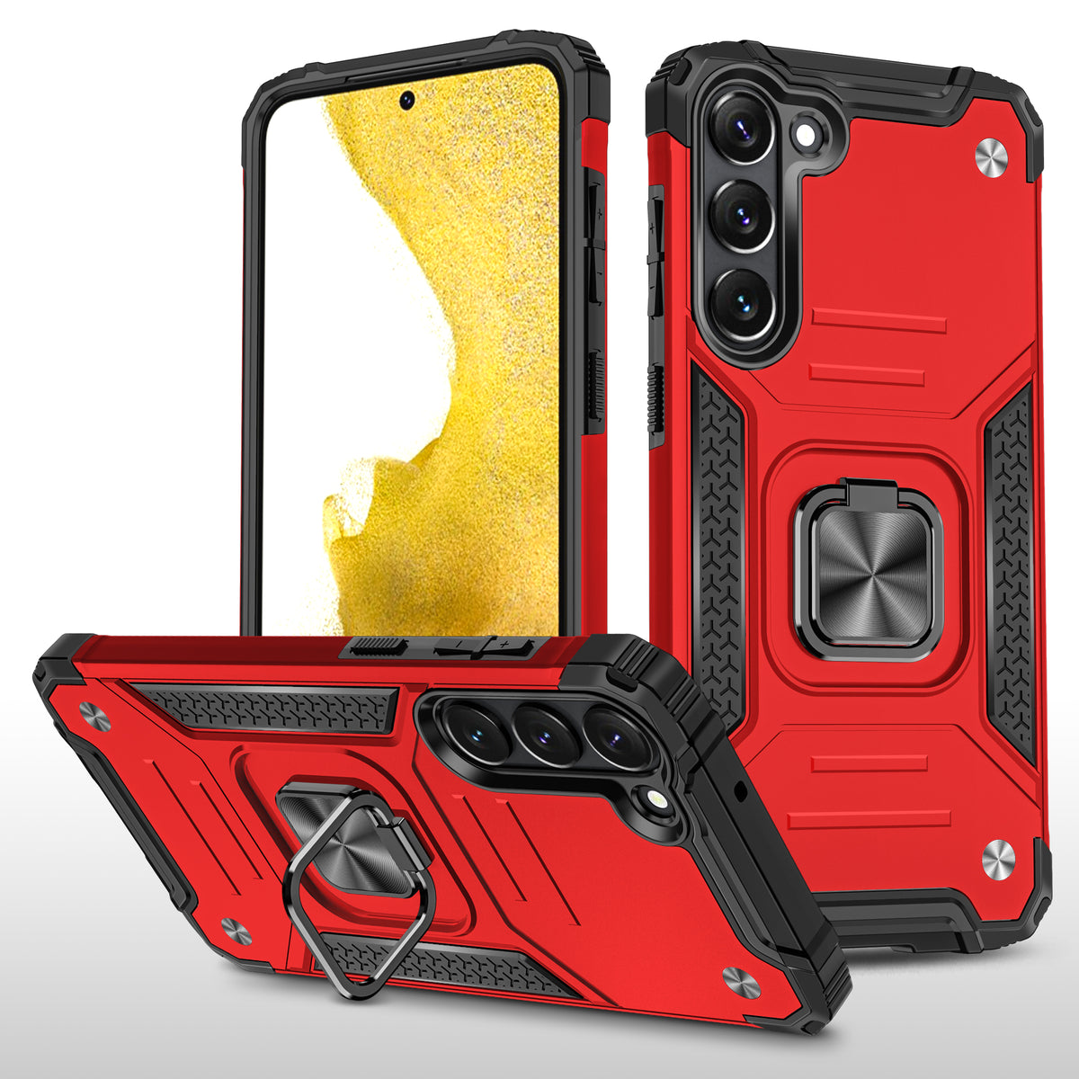 Samsung Galaxy S23 Plus Rugged Tough Case Shockproof Hybrid Cover RED