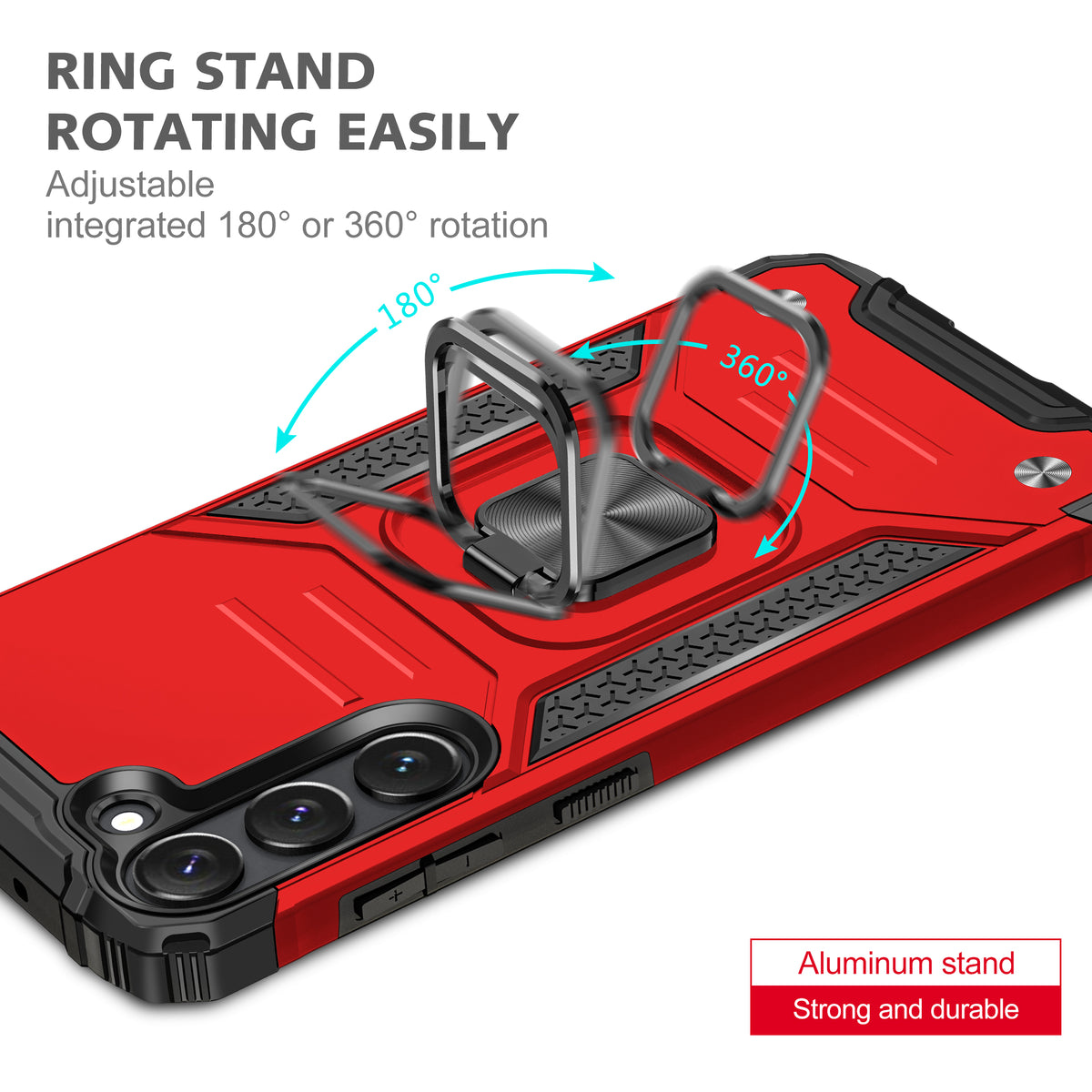 Samsung Galaxy S23 Plus Rugged Tough Case Shockproof Hybrid Cover RED