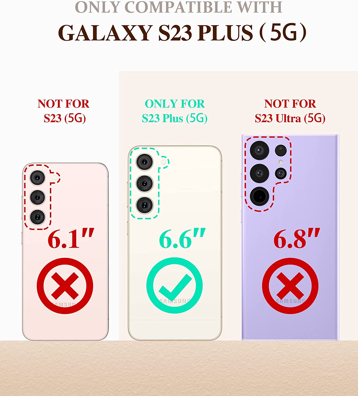 Samsung Galaxy S23 Plus Shockproof Wallet Case Card Cover RED