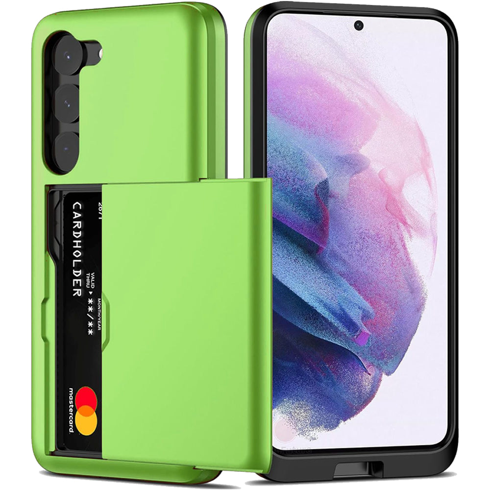 Samsung Galaxy S23 Plus Shockproof Wallet Case Card Cover GREEN