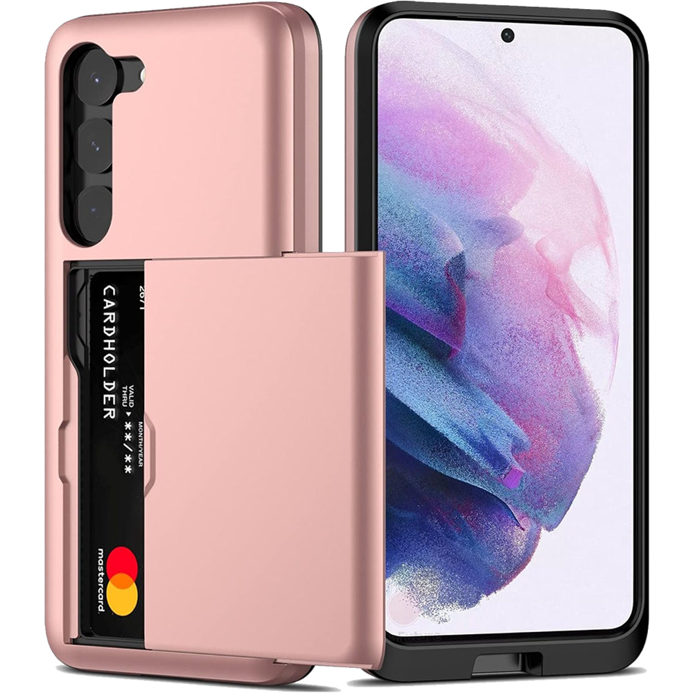 Samsung Galaxy S23 Shockproof Wallet Case Card Cover PINK