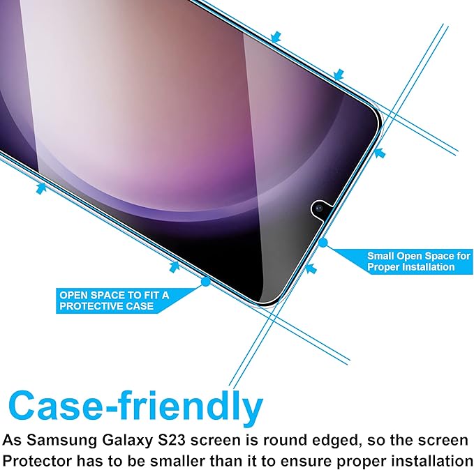 2X Samsung S23 Glass Screen Protector