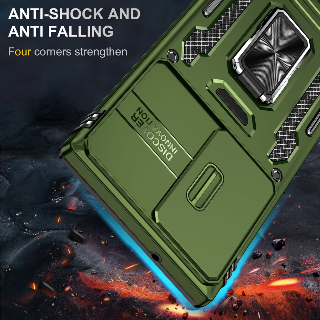 Samsung S24 Ultra Case Shockproof Kickstand Hybrid Cover DARK GREEN
