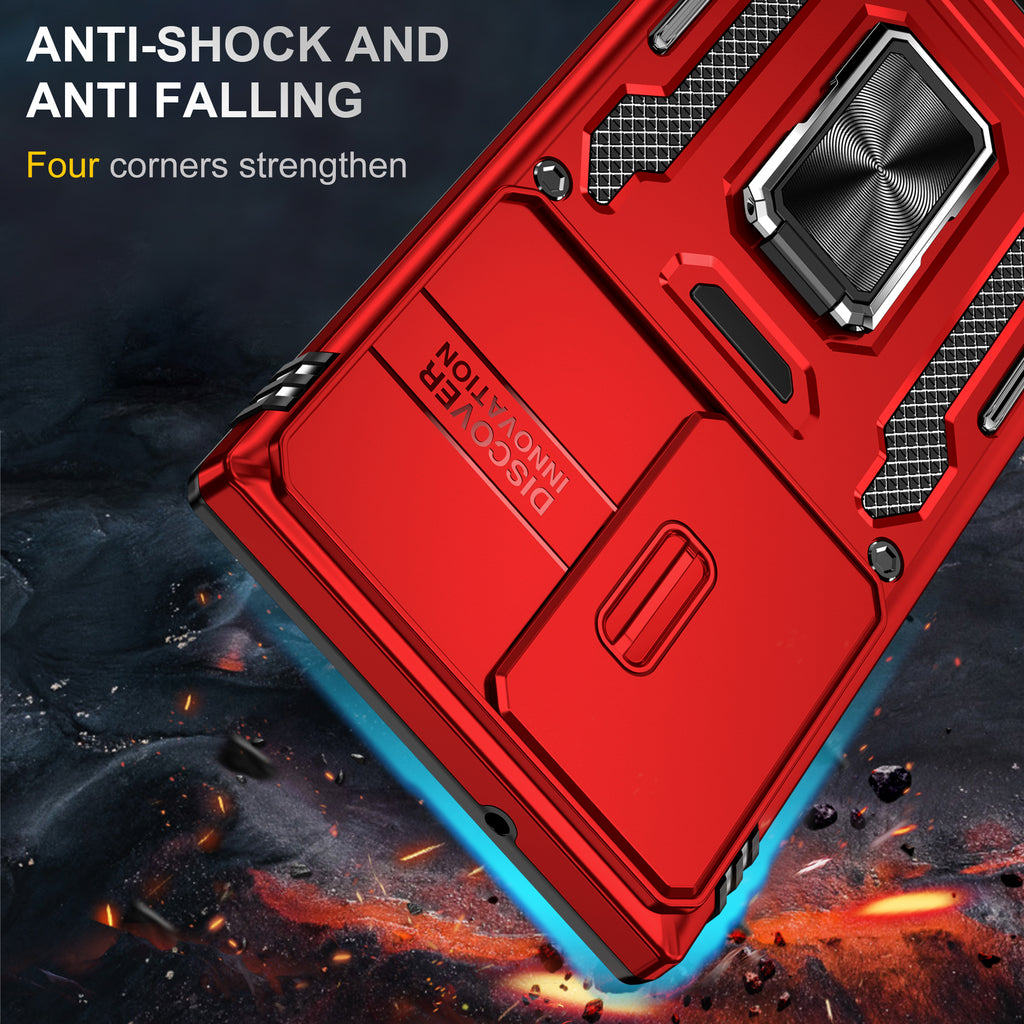 Samsung S24 Ultra Case Shockproof Kickstand Hybrid Cover RED
