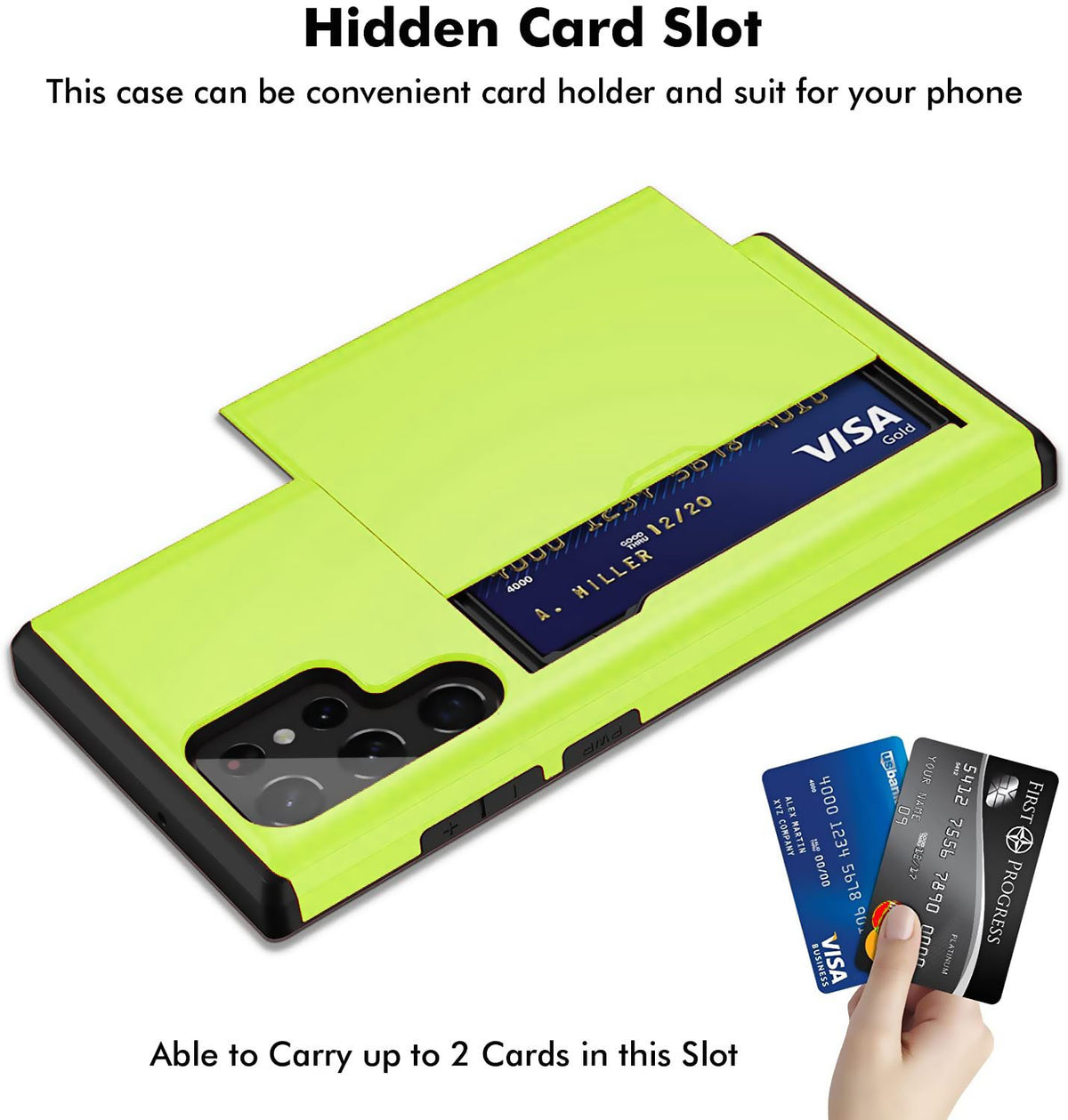 Samsung Galaxy S23 Ultra Shockproof Wallet Case Card Cover GREEN