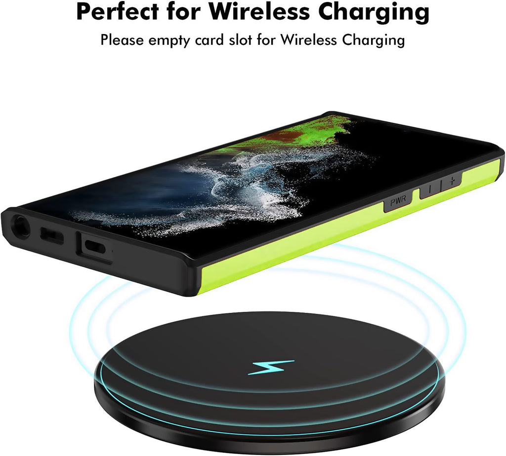 Samsung Galaxy S23 Ultra Shockproof Wallet Case Card Cover GREEN