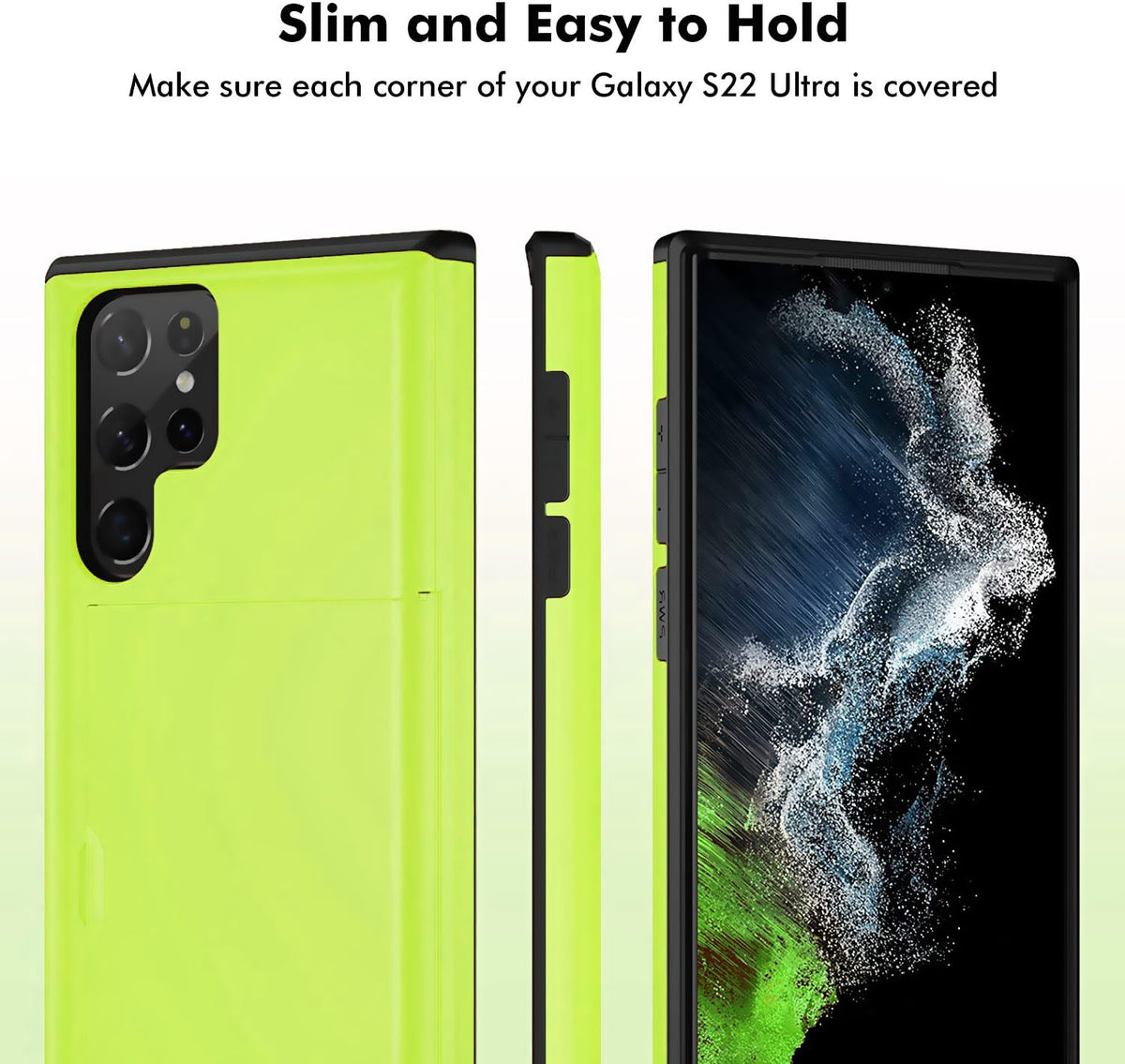Samsung Galaxy S23 Ultra Shockproof Wallet Case Card Cover GREEN