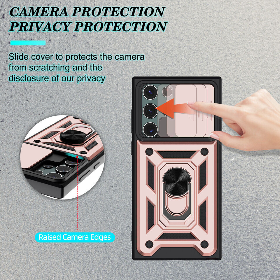 Samsung Galaxy S24 Ultra Tough Case Shockproof Kickstand Cover PINK
