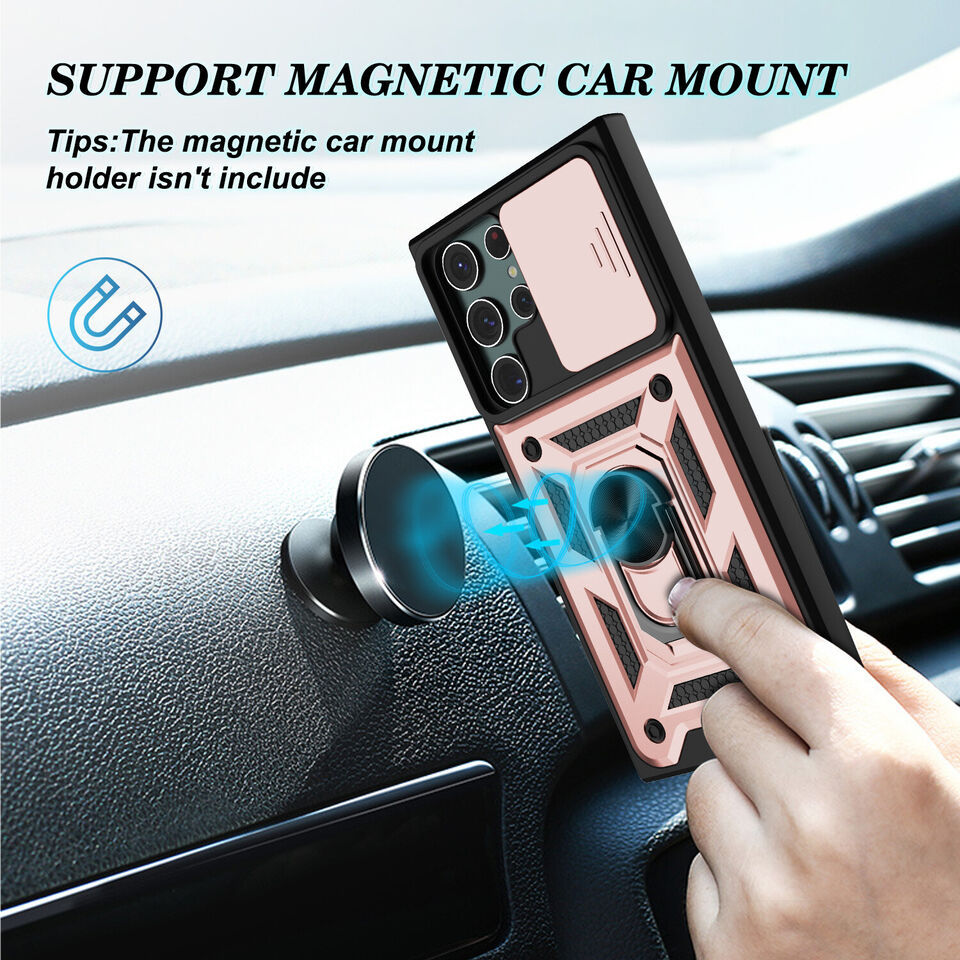 Samsung Galaxy S24 Ultra Tough Case Shockproof Kickstand Cover PINK
