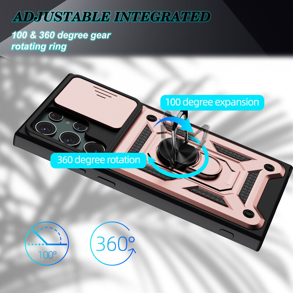 Samsung Galaxy S24 Ultra Tough Case Shockproof Kickstand Cover PINK