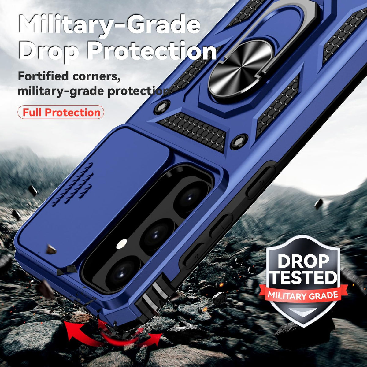 Samsung Galaxy S26 Case Rugged Tough Hybrid Cover [Blue]