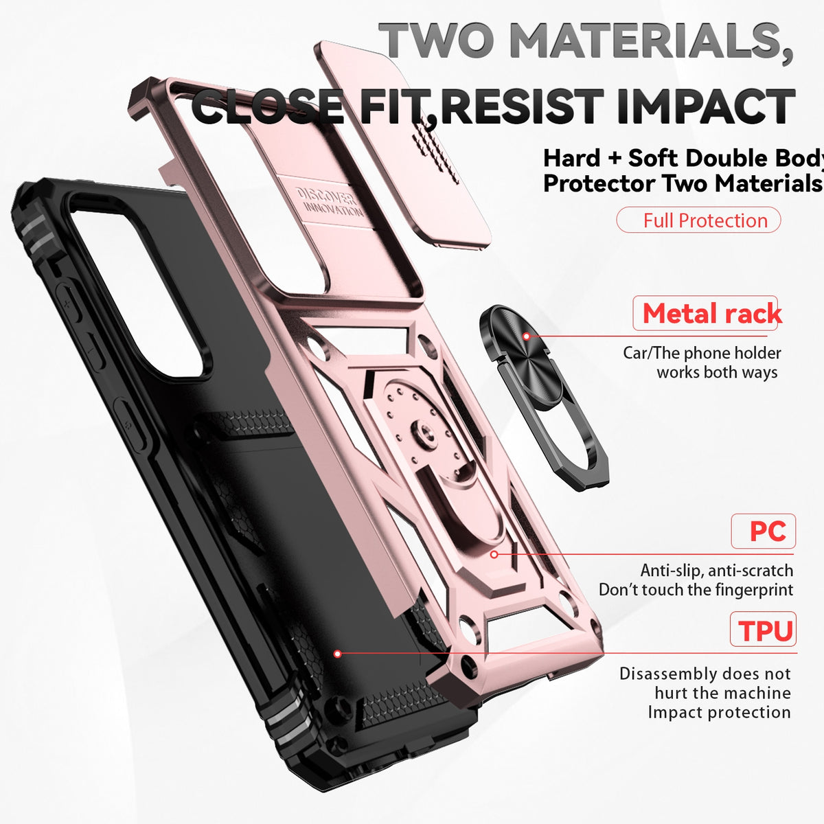 Samsung Galaxy S26 Plus Case Rugged Tough Hybrid Cover [Pink]