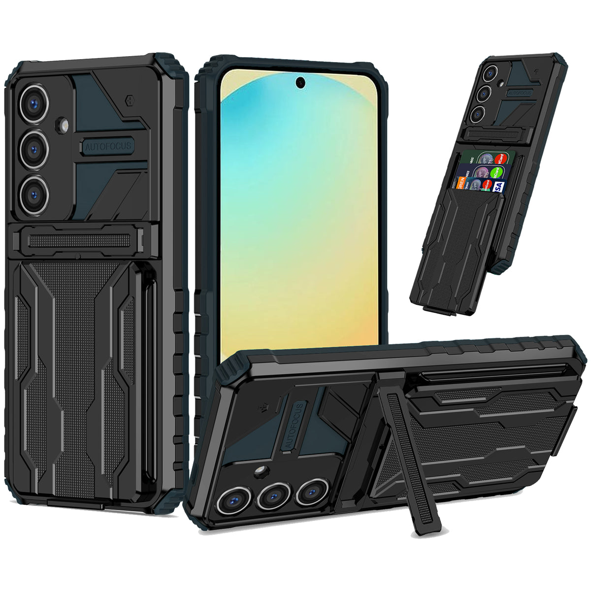 Samsung S26 Plus Heavy Duty Kickstand Case Shockproof Card Holder GREEN