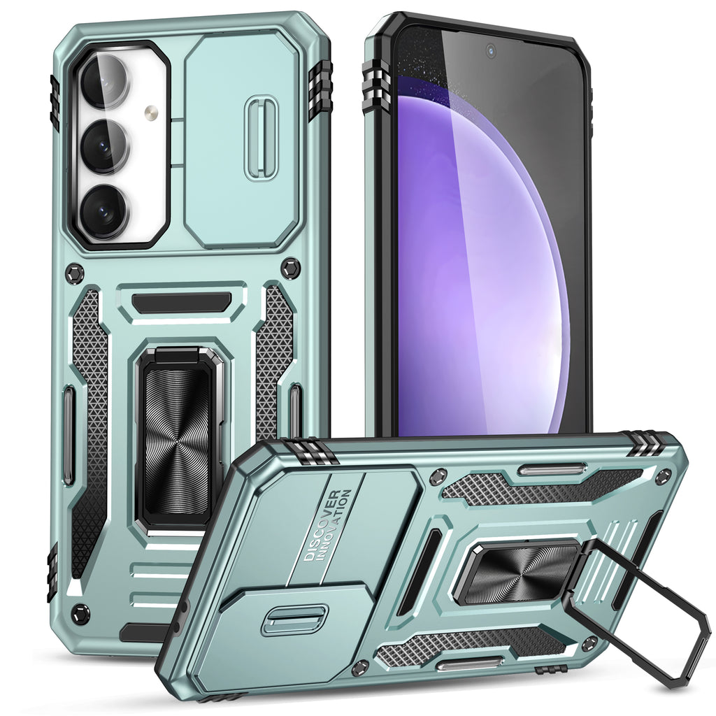 Samsung S23 Case Shockproof Kickstand Hybrid Cover LIGHT GREEN