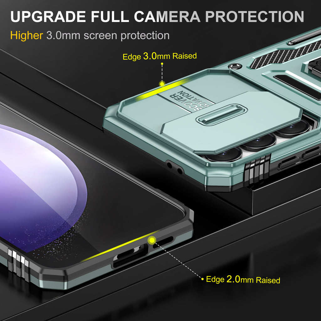 Samsung S23 Case Shockproof Kickstand Hybrid Cover LIGHT GREEN