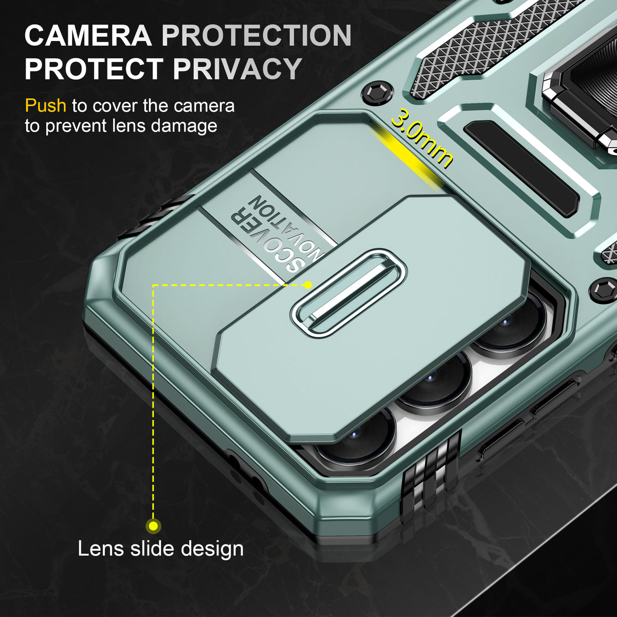 Samsung S23 Case Shockproof Kickstand Hybrid Cover LIGHT GREEN