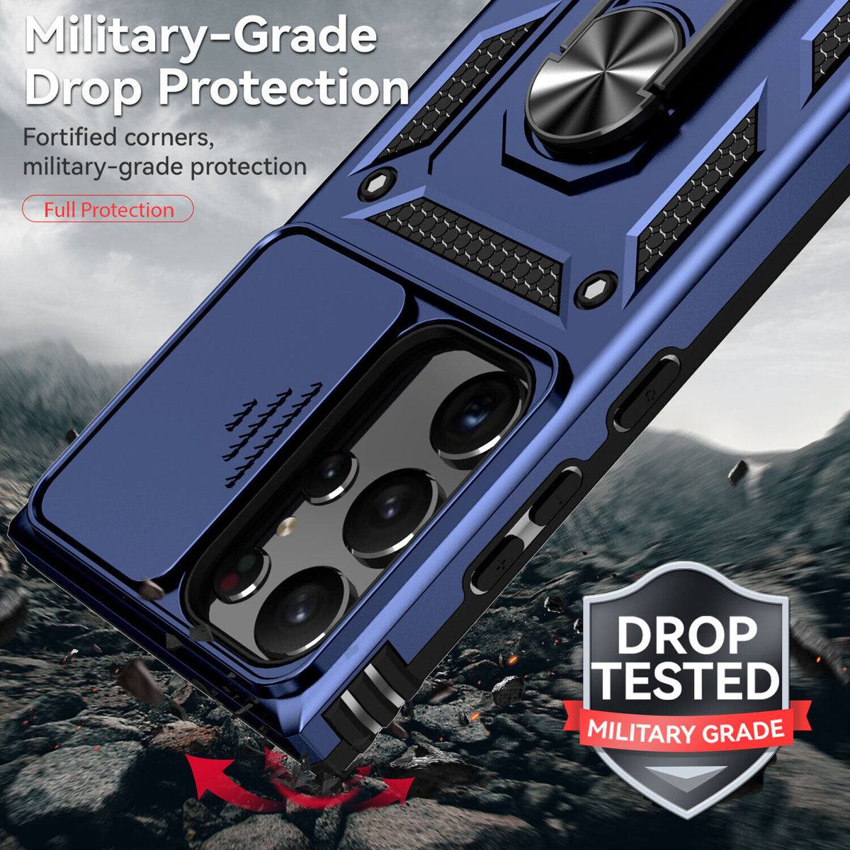 Samsung Galaxy S26 Ultra Case Rugged Tough Hybrid Cover [Blue]