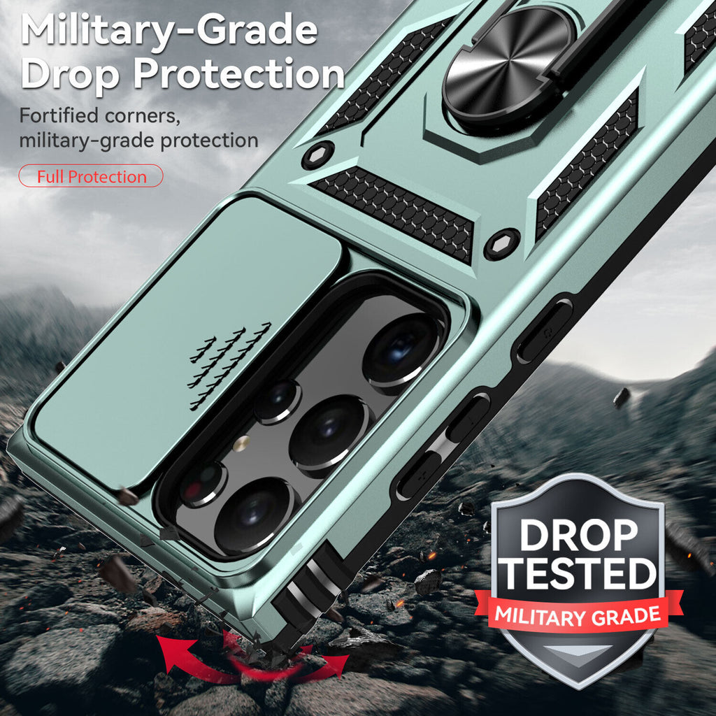 Samsung Galaxy S24 Ultra Case Rugged Tough Hybrid Cover [Green]