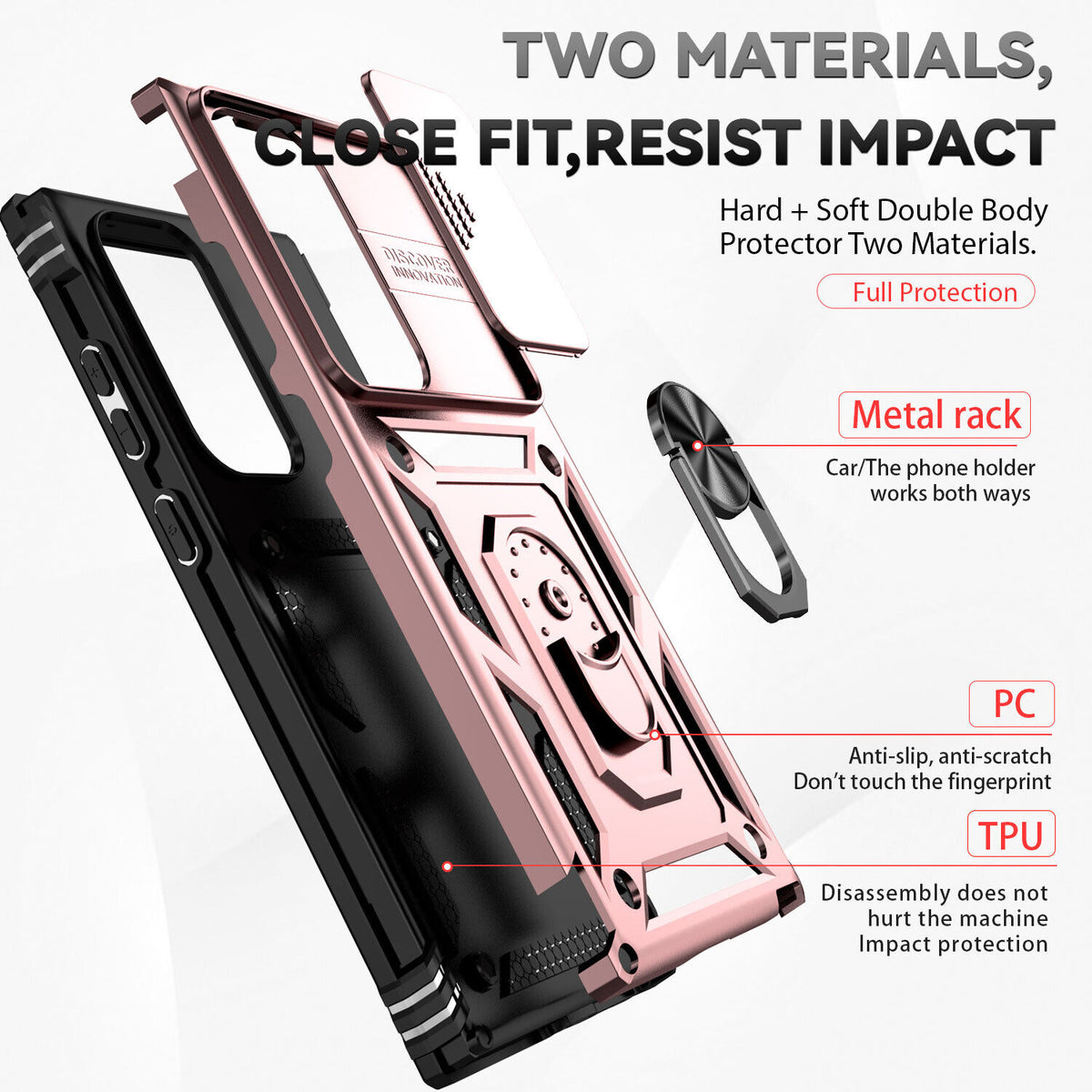 Samsung Galaxy S26 Ultra Case Rugged Tough Hybrid Cover [Pink]