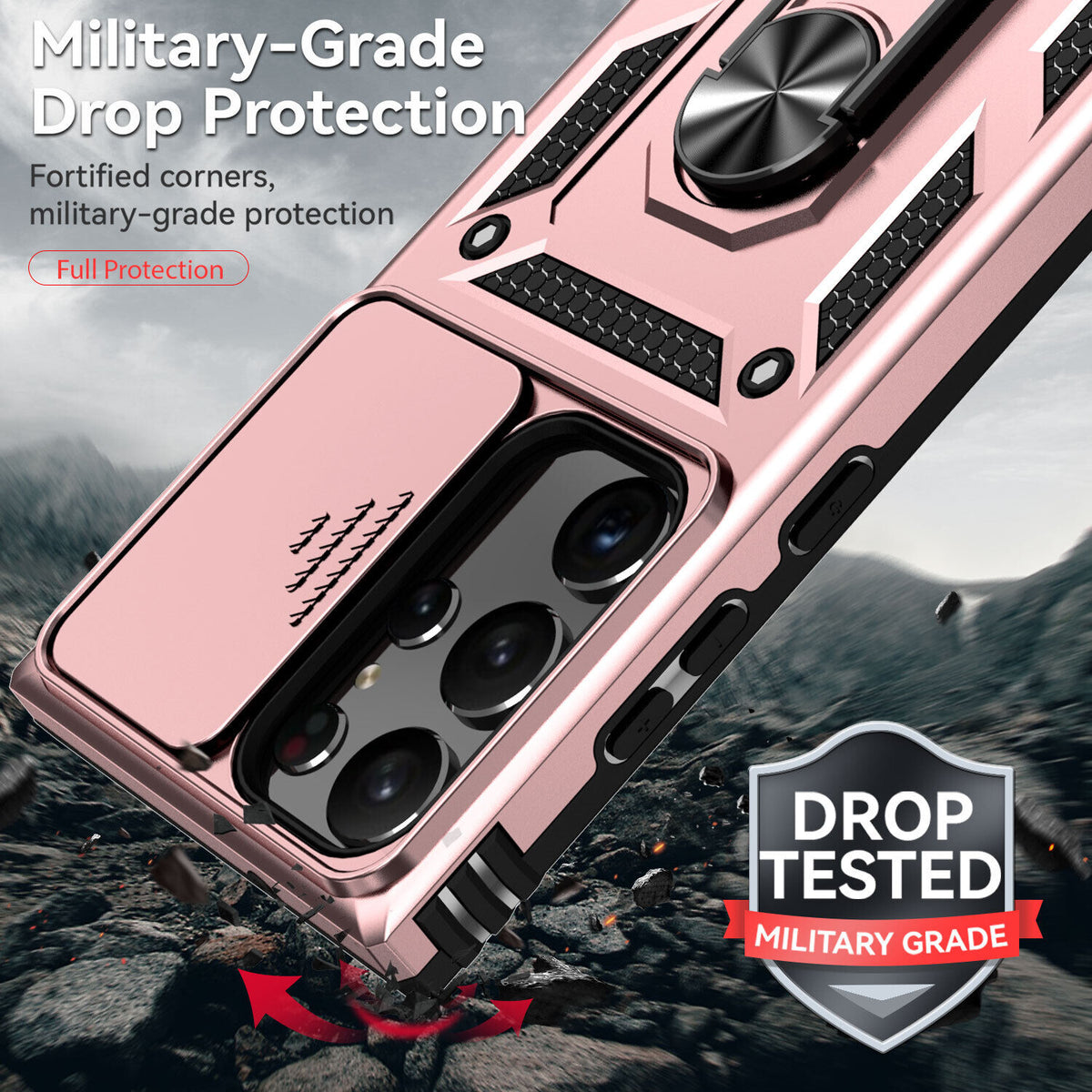Samsung Galaxy S26 Ultra Case Rugged Tough Hybrid Cover [Pink]