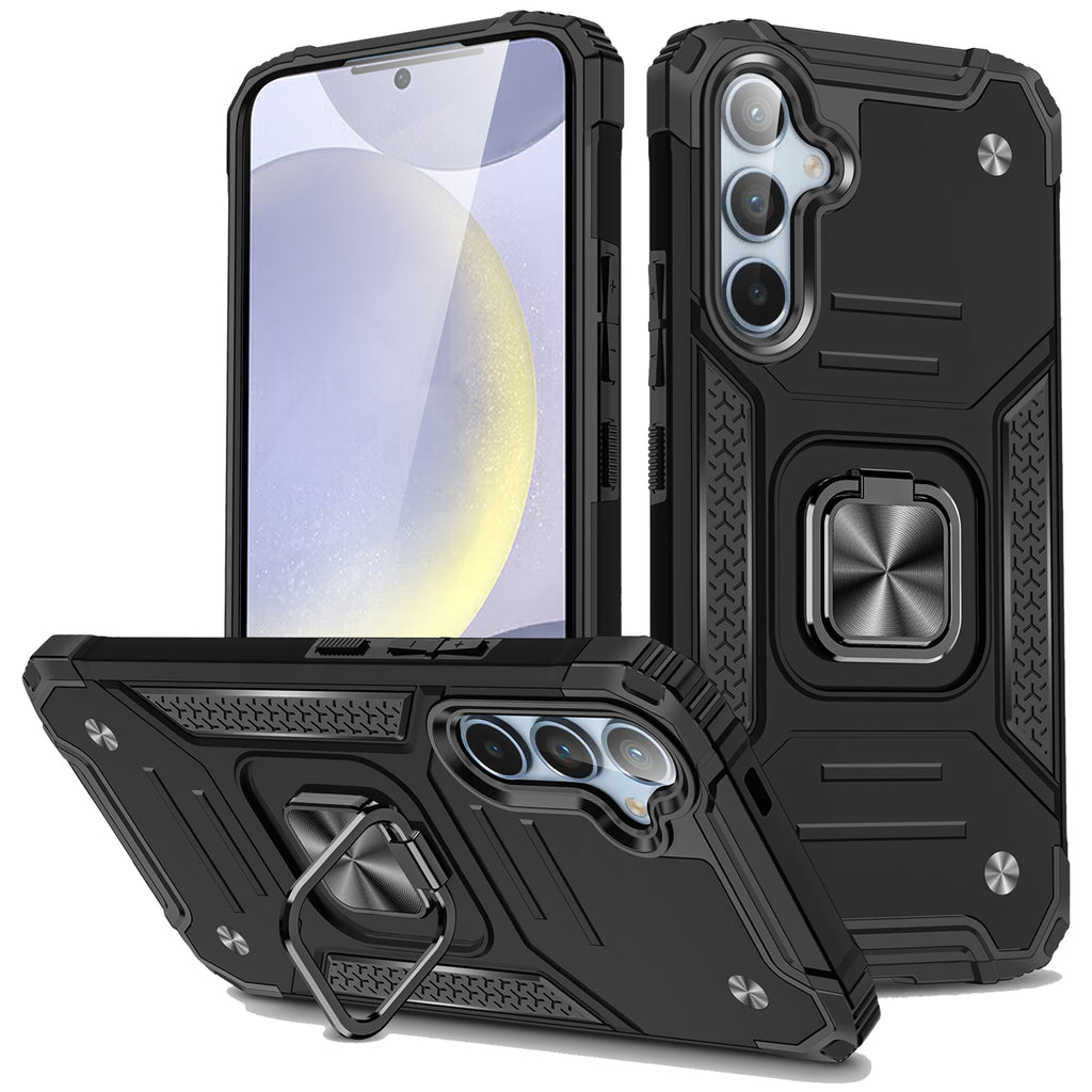 Samsung Galaxy S25 Plus Rugged Tough Case Shockproof Hybrid Cover BLACK