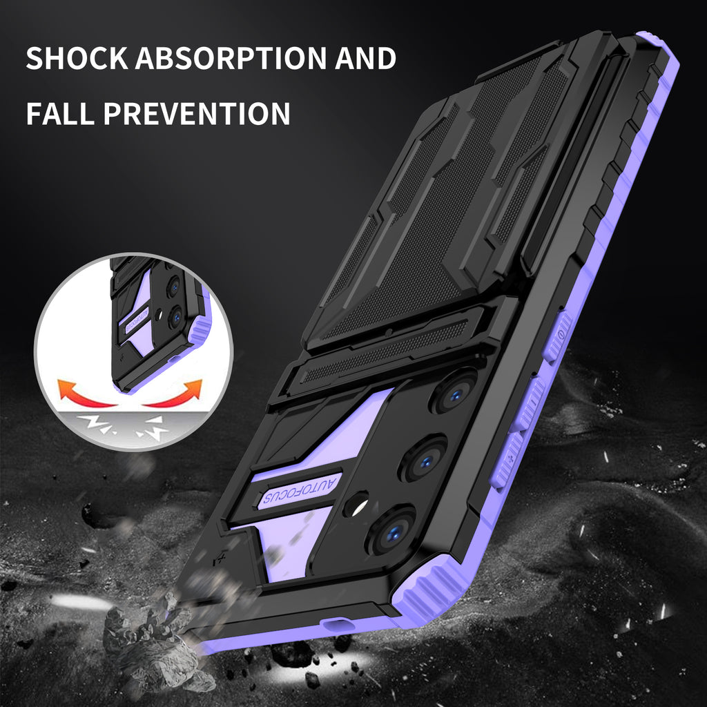 Samsung S26 Plus Heavy Duty Kickstand Case Shockproof Card Holder PURPLE