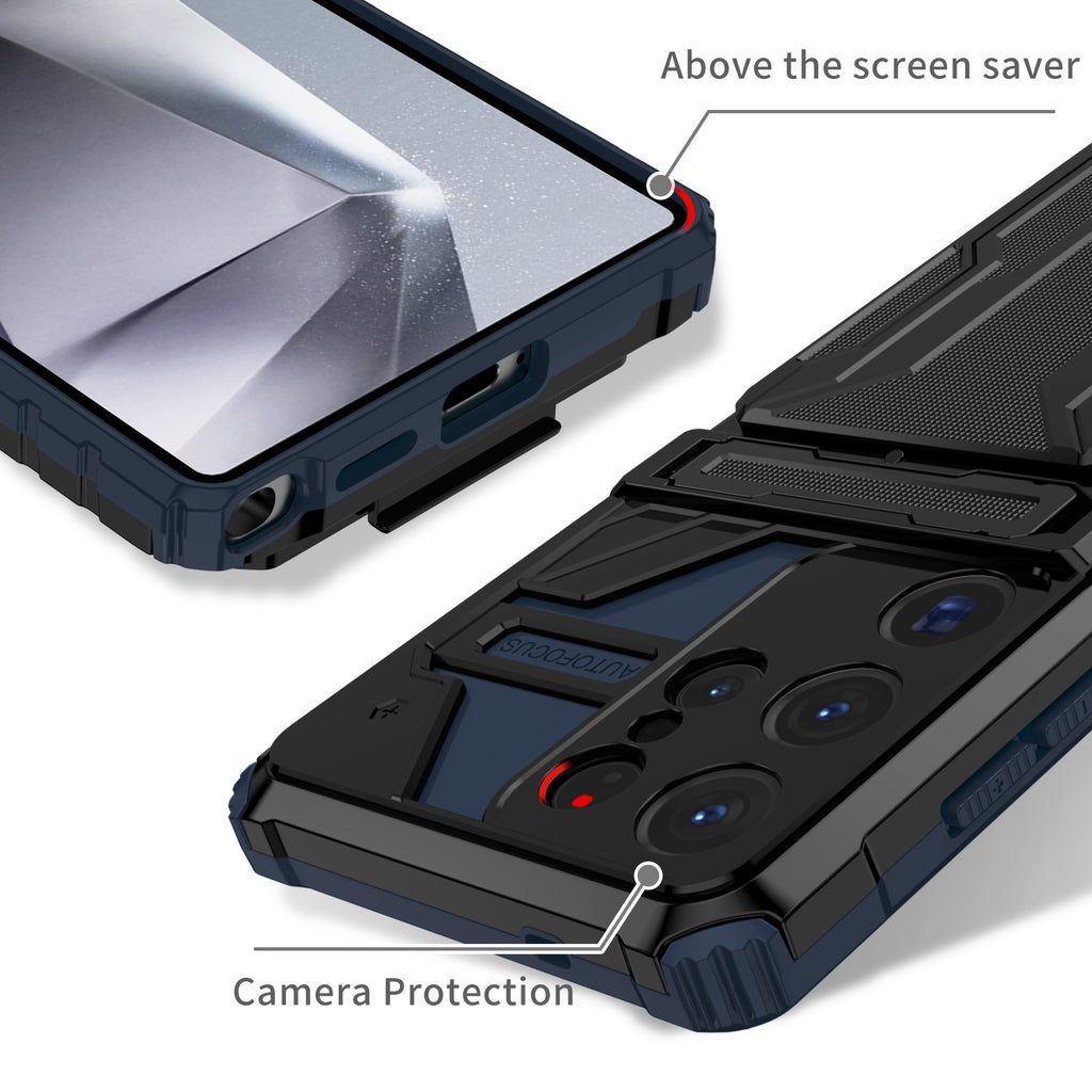 Samsung S26 Ultra Heavy Duty Kickstand Case Shockproof Card Holder BLUE