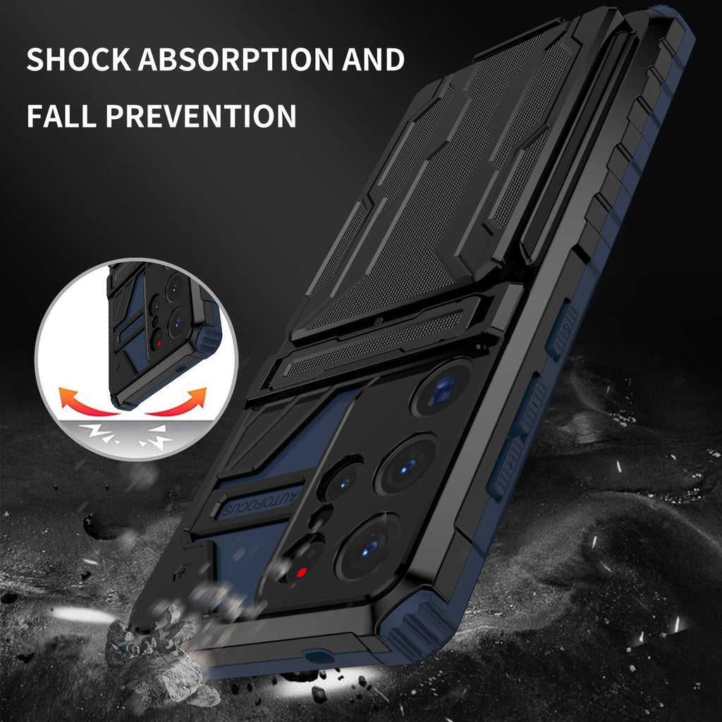 Samsung S26 Ultra Heavy Duty Kickstand Case Shockproof Card Holder BLUE