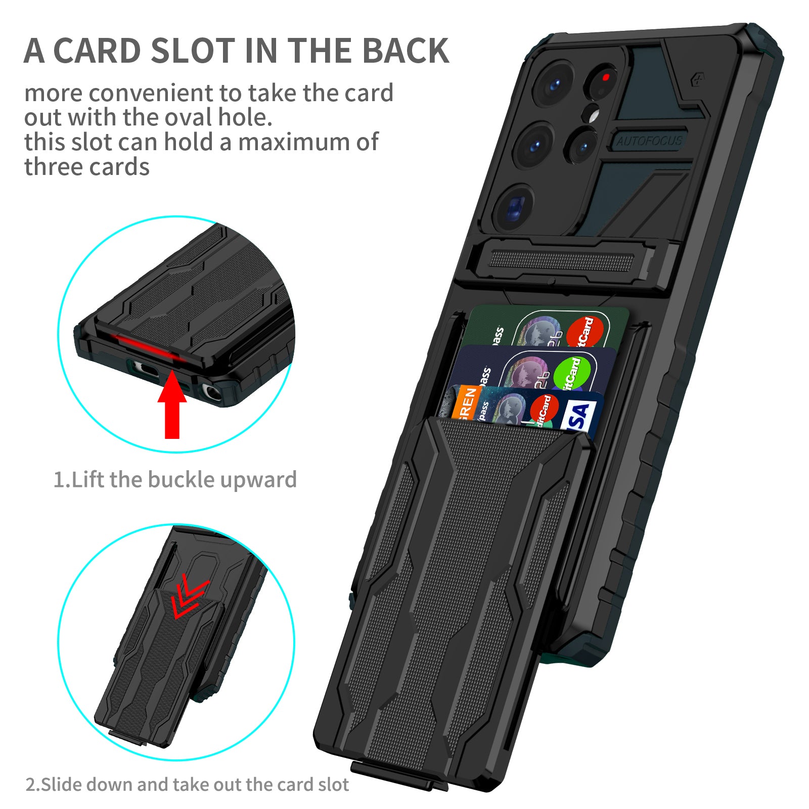 Samsung S26 Ultra Heavy Duty Kickstand Case Shockproof Card Holder GREEN