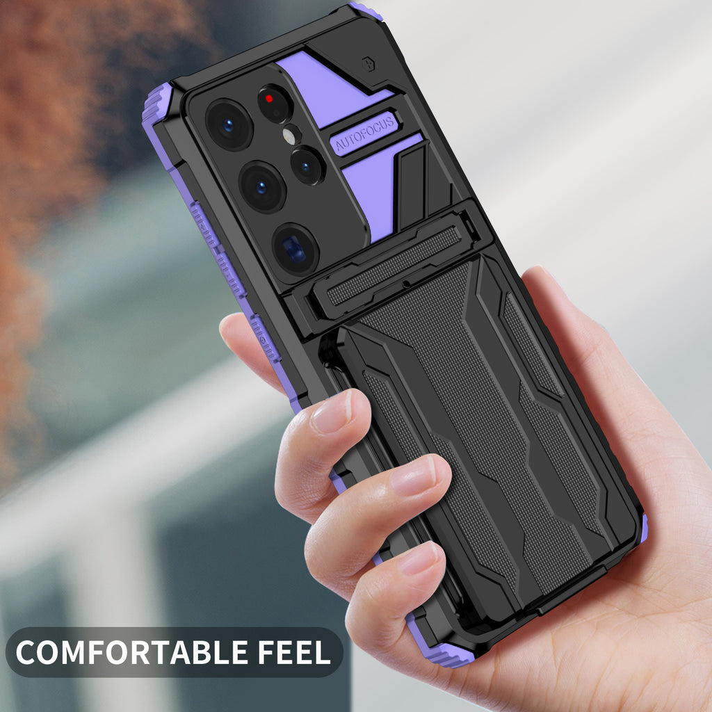 Samsung S26 Ultra Heavy Duty Kickstand Case Shockproof Card Holder PURPLE