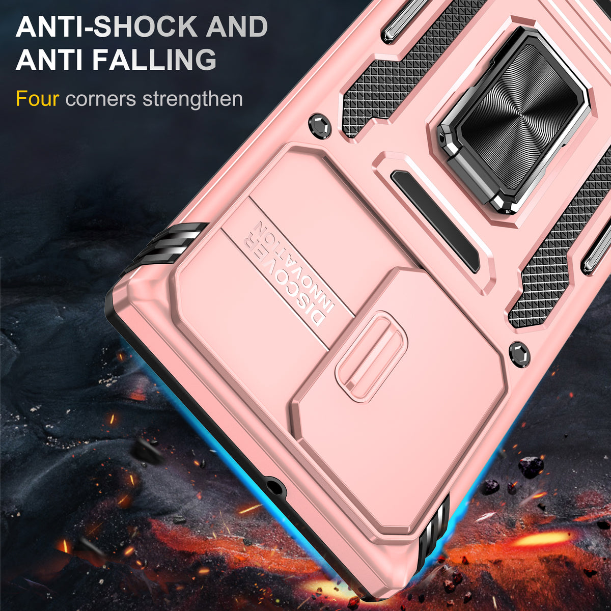 Samsung Galaxy S22 Ultra Case Shockproof Kickstand Hybrid Cover PINK
