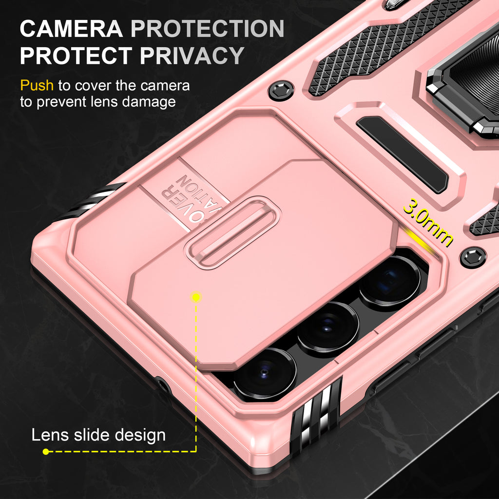 Samsung Galaxy S22 Ultra Case Shockproof Kickstand Hybrid Cover PINK