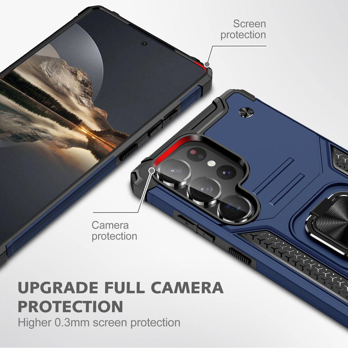 Samsung Galaxy S24 Ultra Rugged Tough Case Shockproof Hybrid Cover BLUE