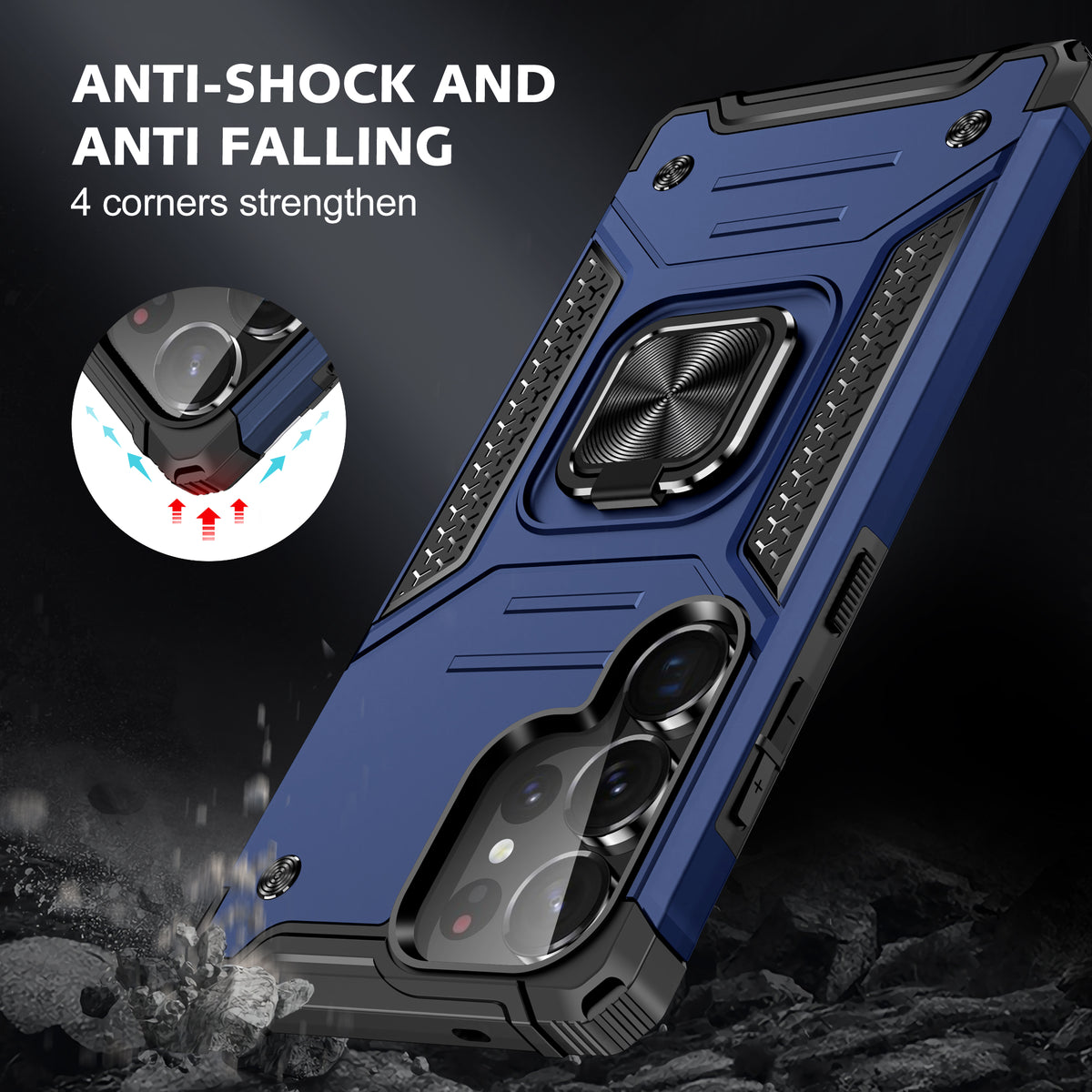 Samsung Galaxy S24 Ultra Rugged Tough Case Shockproof Hybrid Cover BLUE