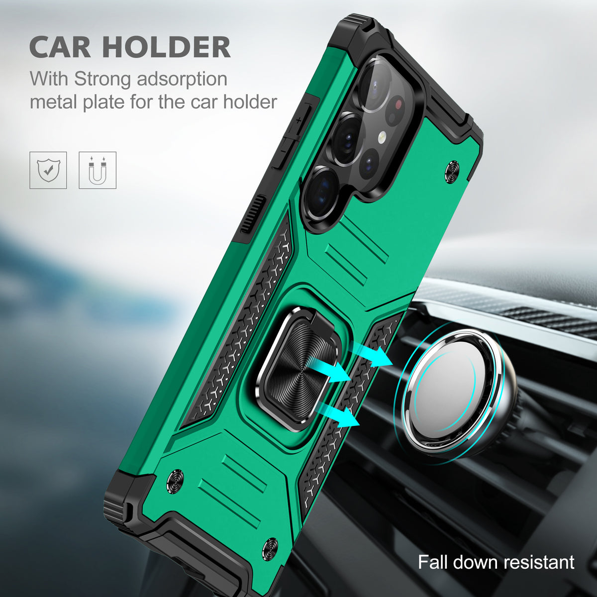 Samsung Galaxy S26 Ultra Rugged Tough Case Shockproof Hybrid Cover DARK GREEN