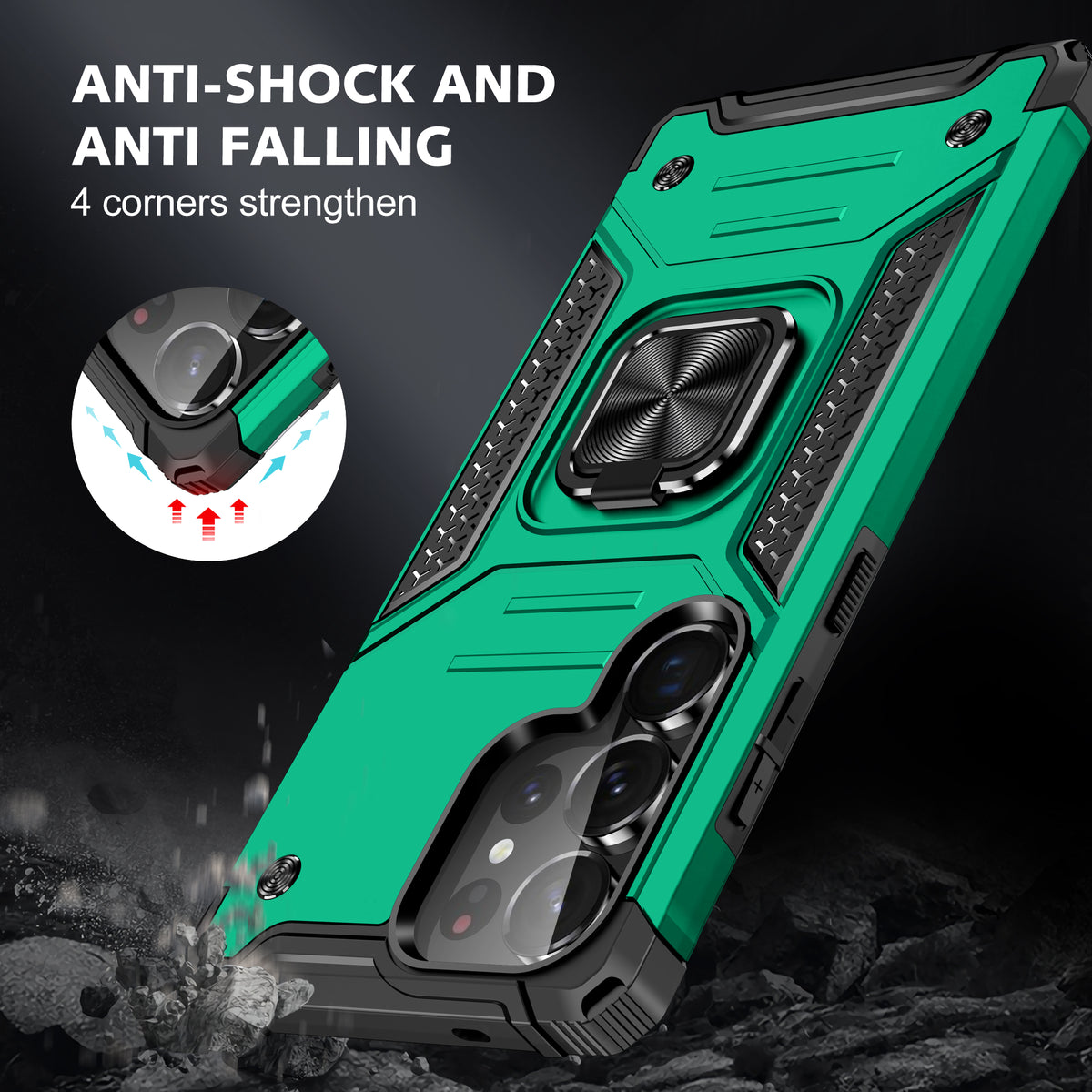 Samsung Galaxy S26 Ultra Rugged Tough Case Shockproof Hybrid Cover DARK GREEN
