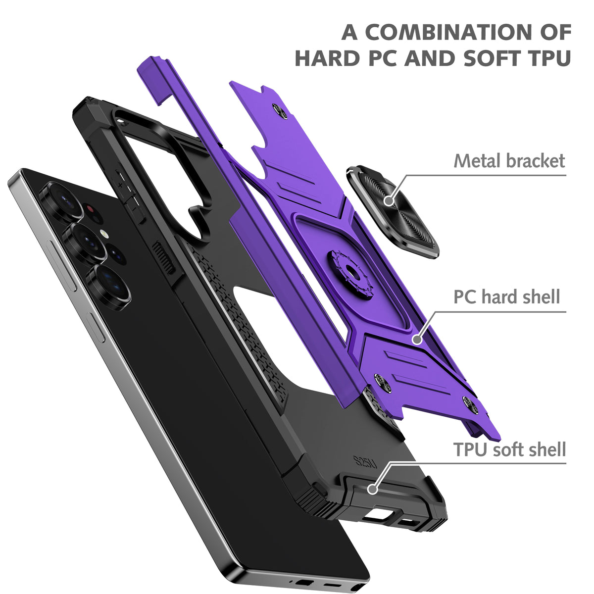 Samsung Galaxy S26 Ultra Rugged Tough Case Shockproof Hybrid Cover PURPLE