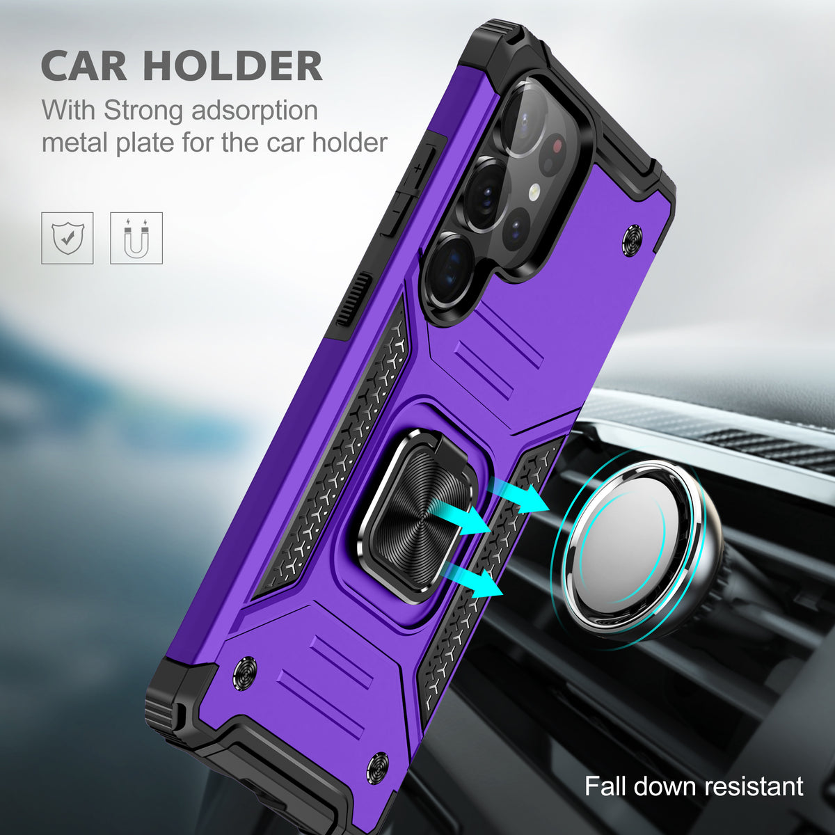 Samsung Galaxy S26 Ultra Rugged Tough Case Shockproof Hybrid Cover PURPLE