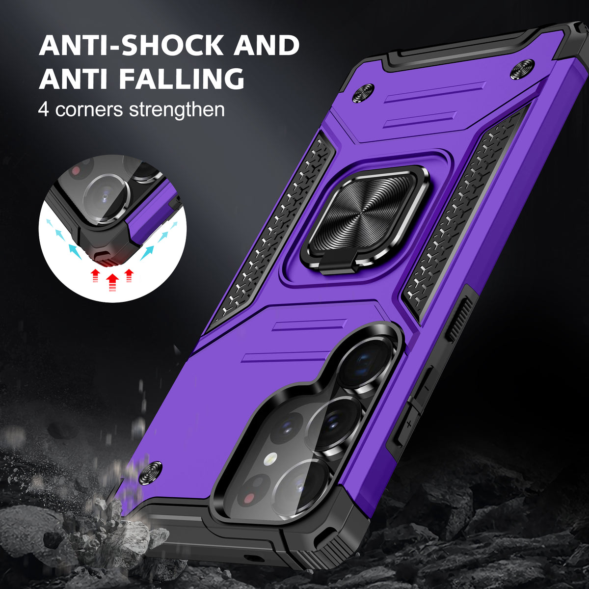 Samsung Galaxy S26 Ultra Rugged Tough Case Shockproof Hybrid Cover PURPLE