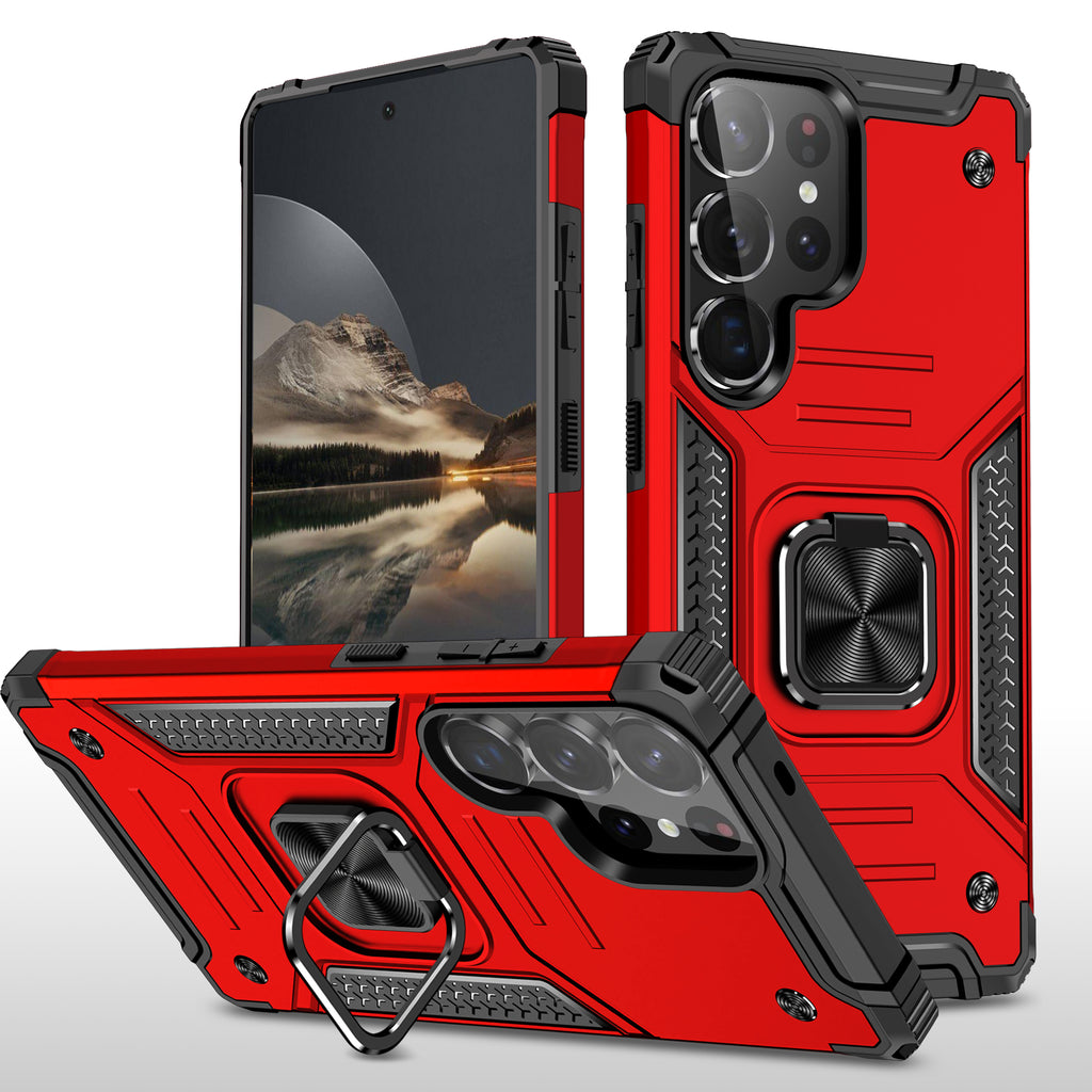 Samsung Galaxy S25 Ultra Rugged Tough Case Shockproof Hybrid Cover RED